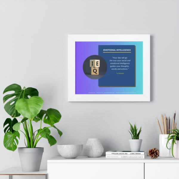Your Day Will Go the Way Your EQ Guides You - Ty Howard Quote (Framed Horizontal Poster 14" x 11" Poster, 16" x 16" Frame) - Image 8