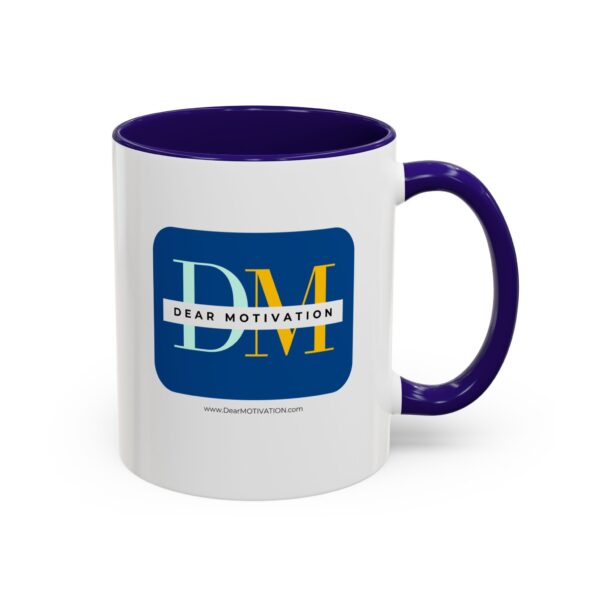 Dear MOTIVATION Colorful Mugs (11oz) with the website address - Image 2