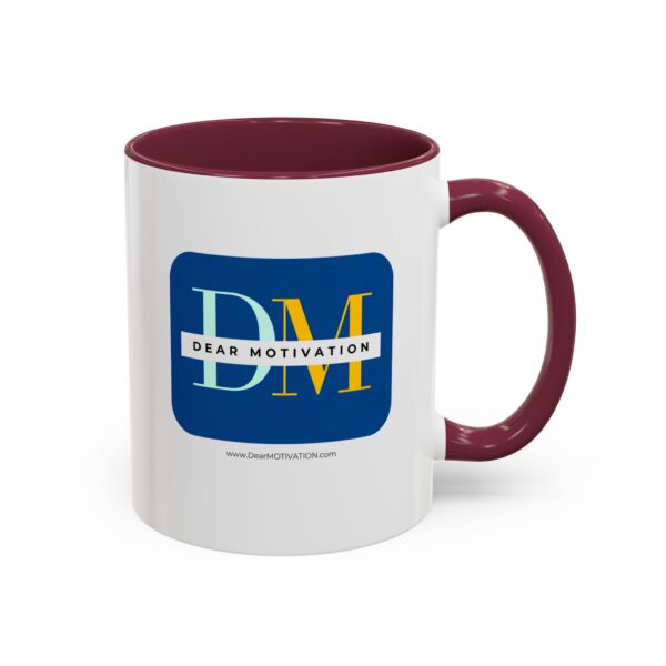 Dear MOTIVATION Colorful Mugs (11oz) with the website address - Image 9