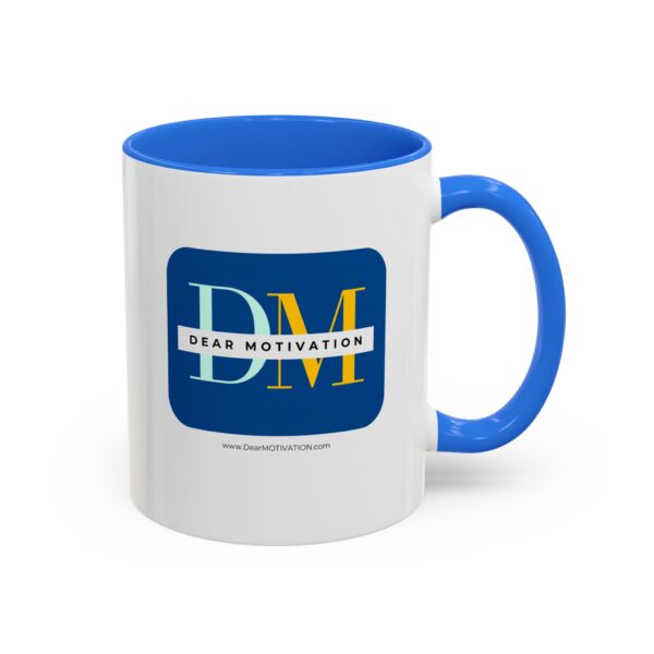 Dear MOTIVATION Colorful Mugs (11oz) with the website address - Image 3