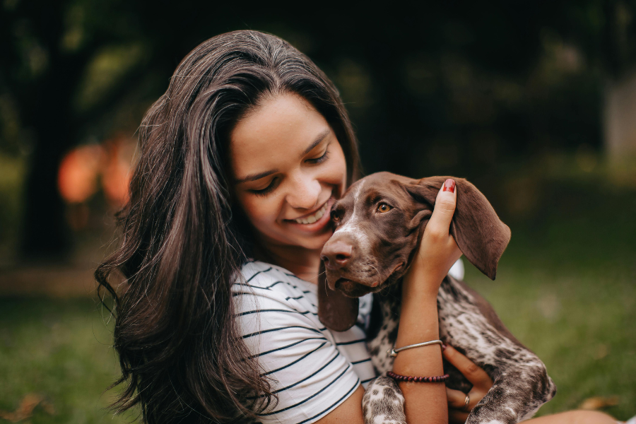Poll asking Do you believe that having a pet can improve your mental health?” width=